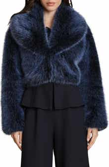 Avec Les Filles Faux Fur Crop Jacket
