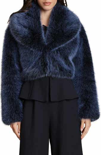 Avec Les Filles Faux Fur Crop Jacket
