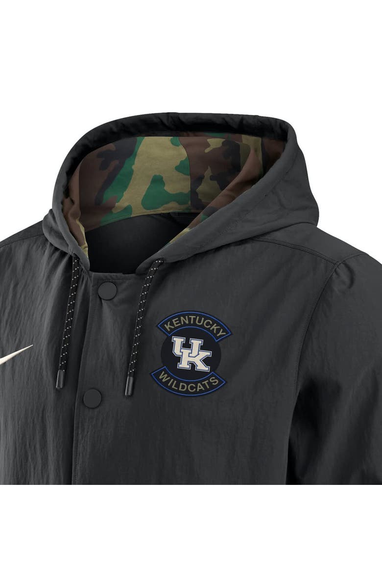 Nike Men's Nike Black Kentucky Wildcats 2025 NCAA Military Appreciation Full-Snap Jacket, Alternate, color, Black