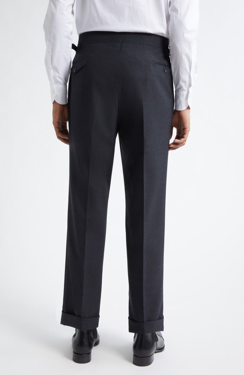 J. Mueser Waverly Single Pleat Tapered Trousers, Alternate, color, Dark Navy