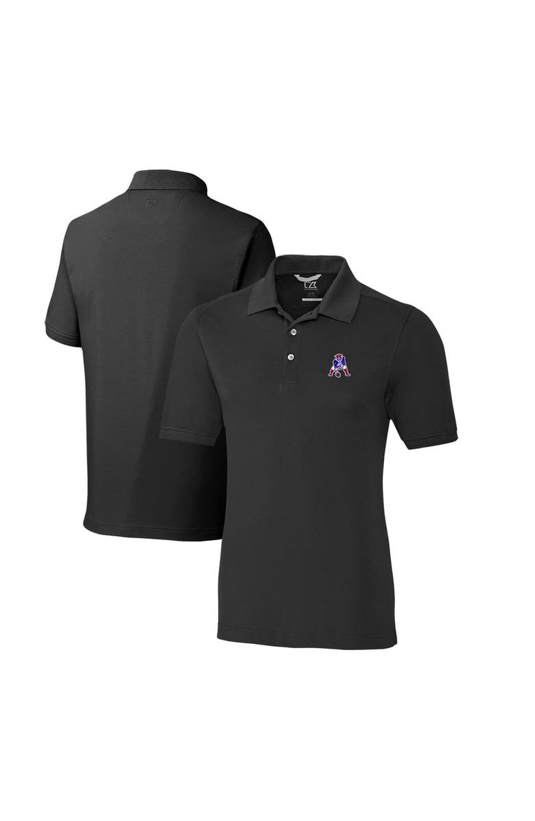 Cutter & Buck Men's Cutter & Buck Black New England Patriots Advantage Tri-Blend Pique Throwback Polo, Main, color, 