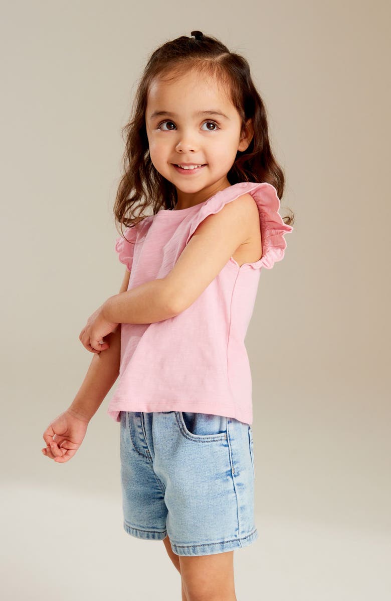 NEXT Kids' Ruffle Sleeve Cotton Top, Alternate, color, 