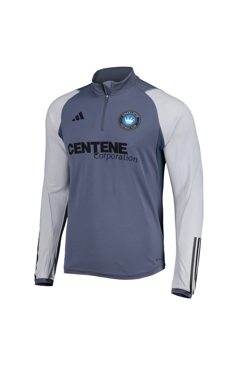 adidas Men's adidas Gray Charlotte FC 2023 On-Field AEROREADY Quarter-Zip Training Top, Alternate, color, Gray