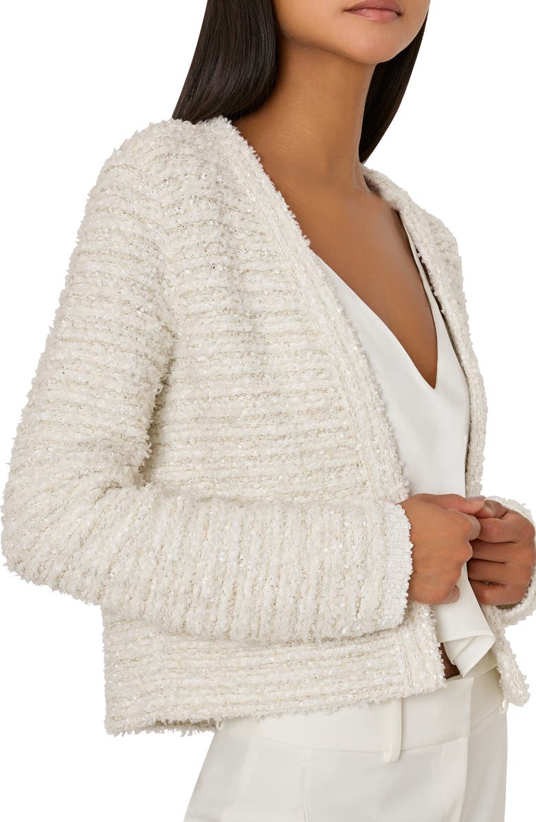 Milly Bouclé Crop Cardigan, Alternate, color, 