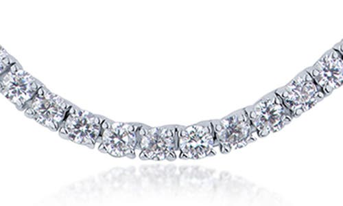 Cz By Kenneth Jay Lane Cubic Zirconia Frontal Necklace In Metallic