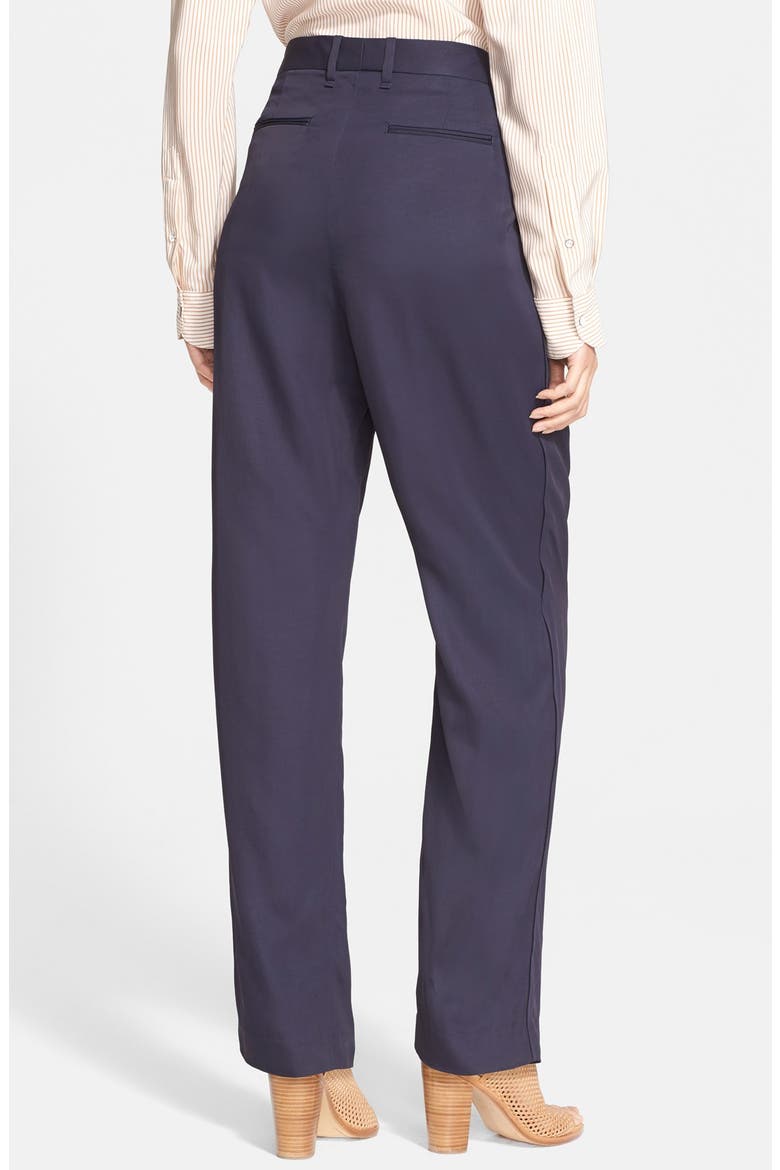 'Sally' Pleated Pants, Alternate, color, DARK NAVY