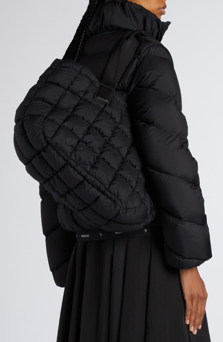 Moncler Caradoc Puffer Tote, Alternate, color, Black