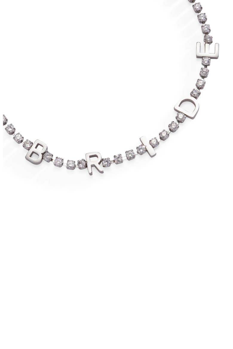 Bride Tennis Chain Bracelet, Alternate, color, Silver