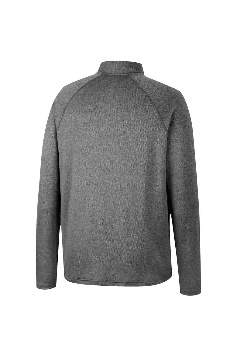Men's Colosseum Heathered Gray Michigan State Spartans Earth First Raglan Quarter-Zip Windshirt, Alternate, color, Heather Gray