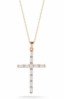 GLAZE JEWELRY Cubic Zirconia Cross Pendant Necklace
