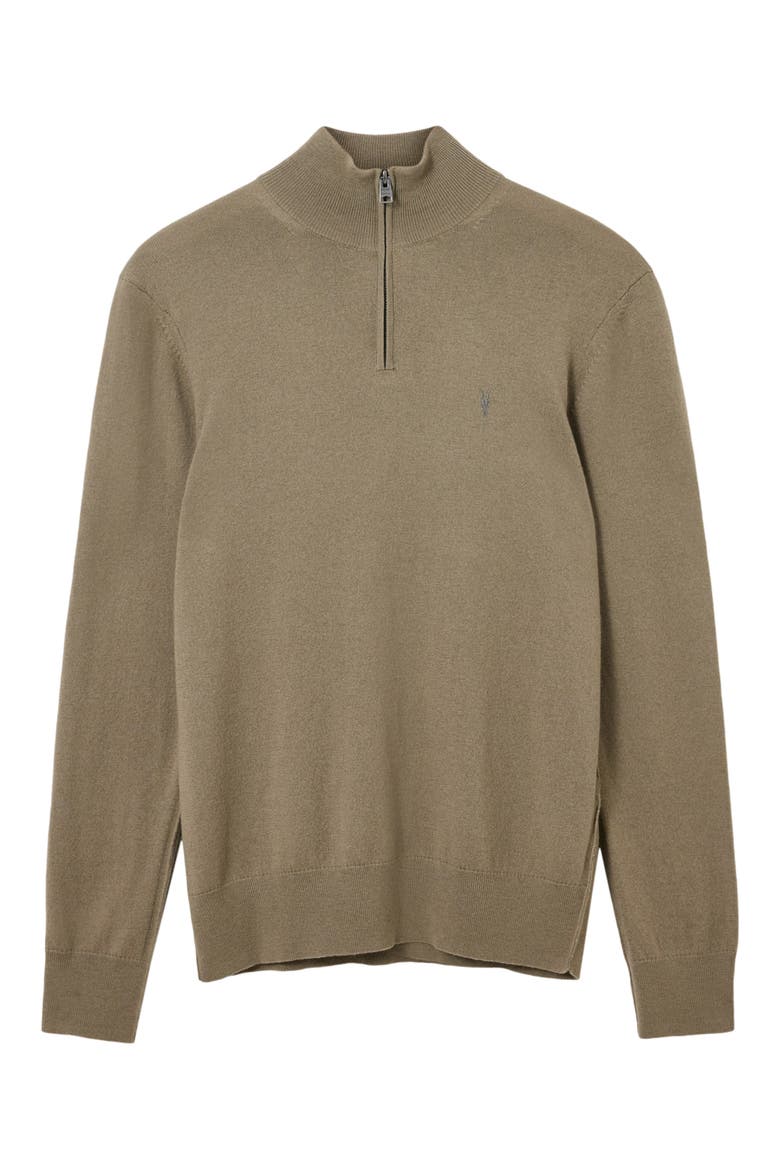 Kilburn Mock Neck Wool Blend Quarter Zip Sweater, Alternate, color, DUSKY GREEN