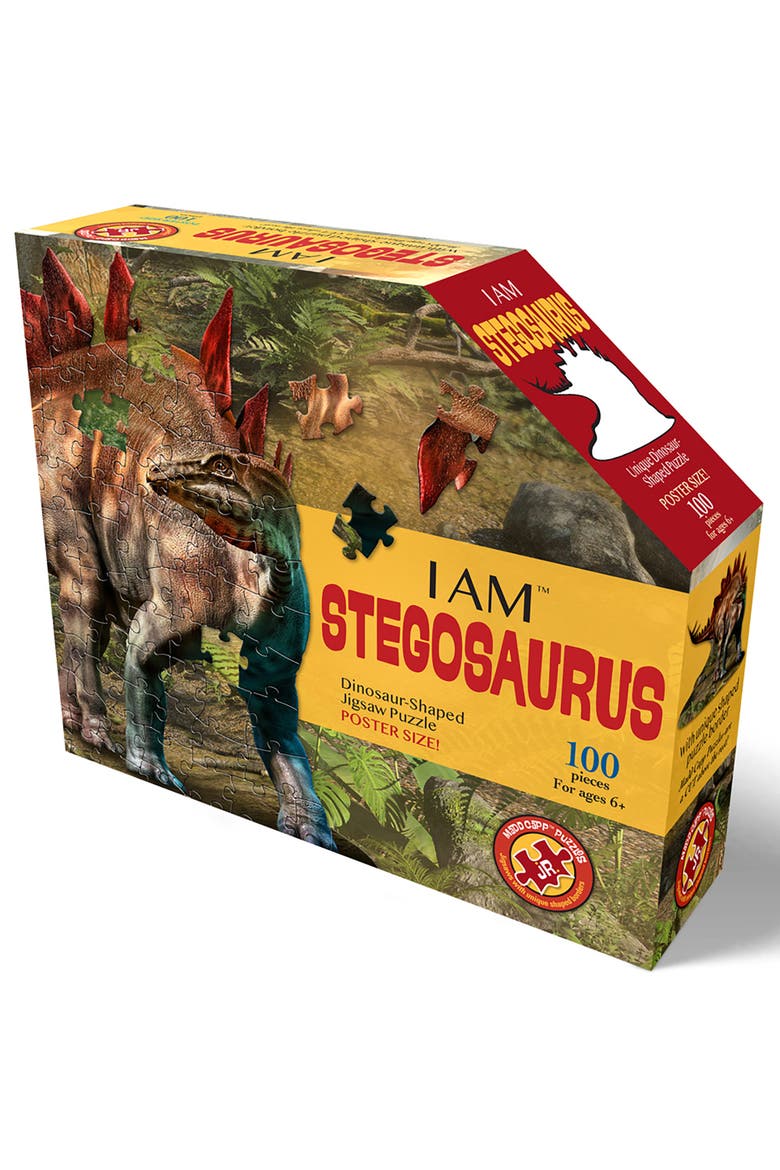 Stegosaurus 100 Piece Jigsaw Puzzle, Main, color, Multicolored