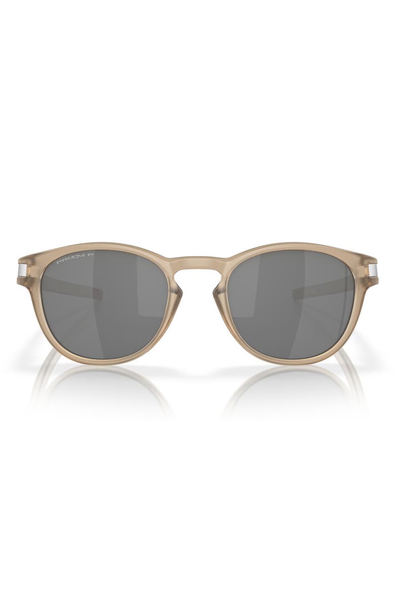 Oakley Latch 53mm Prizm<sup>™</sup> Oval Sunglasses, Main, color, Shiny Black