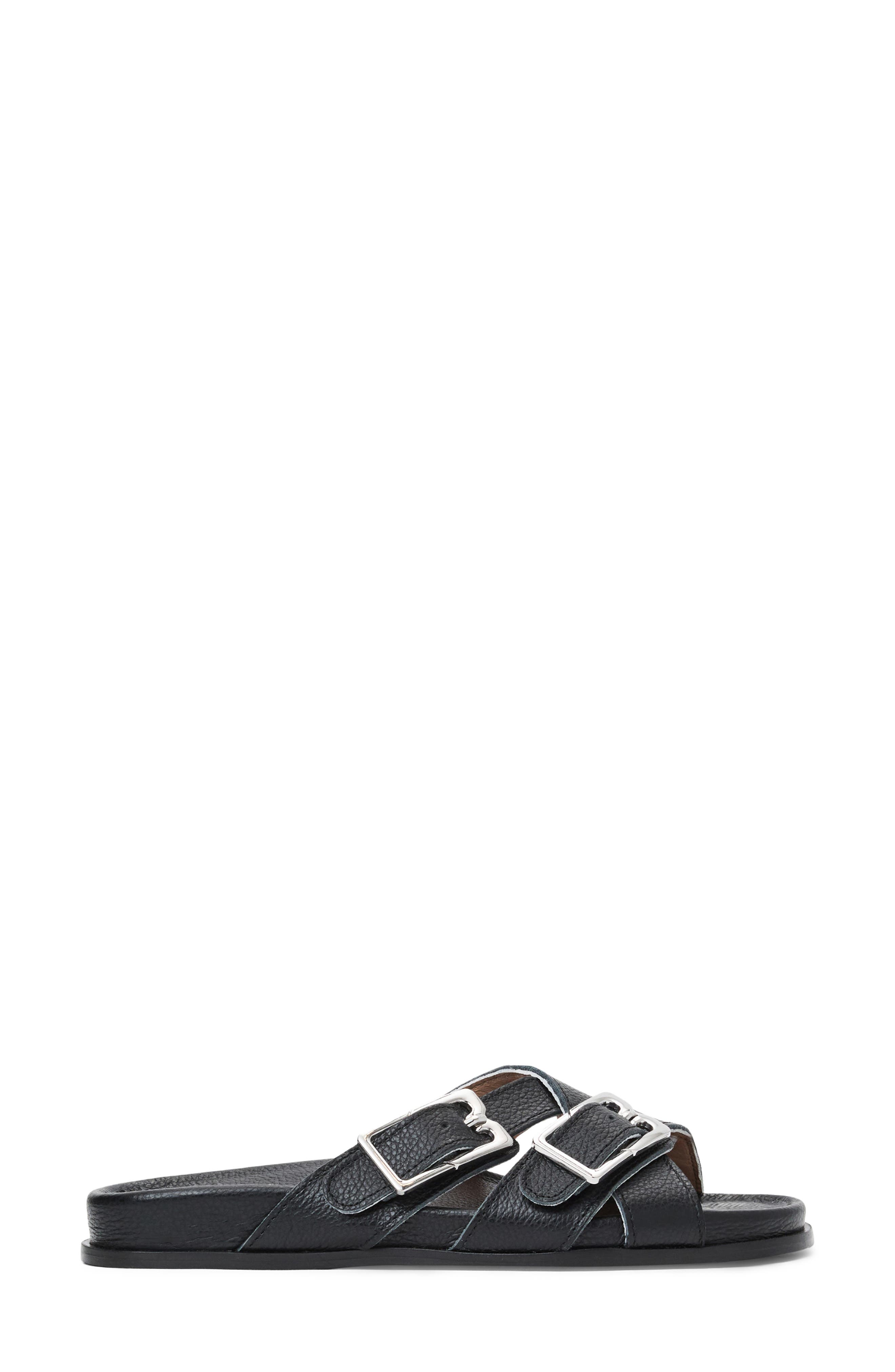 Bruno Magli Genesis Slide Sandal, Alternate, color, Black Tumbled