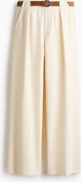 H&M Belted Ponte Di Roma Trousers