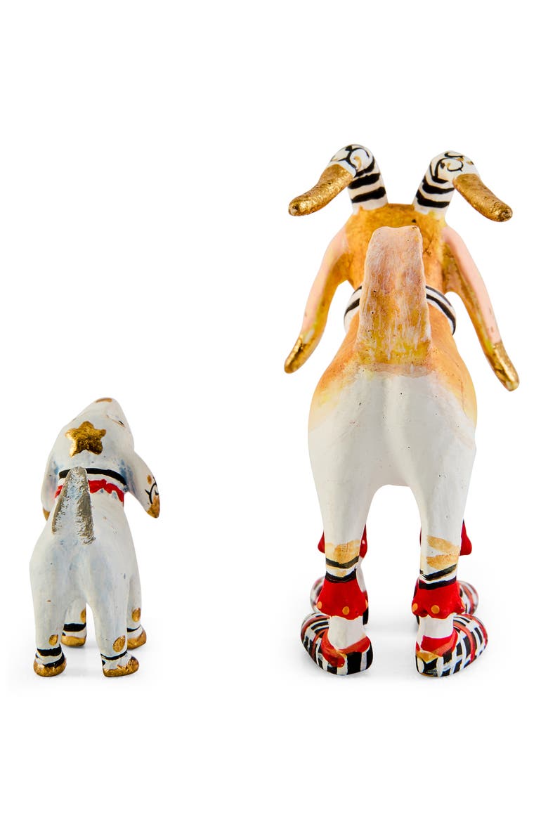Patience Brewster Mini Goats Ornament, Alternate, color, BROWN
