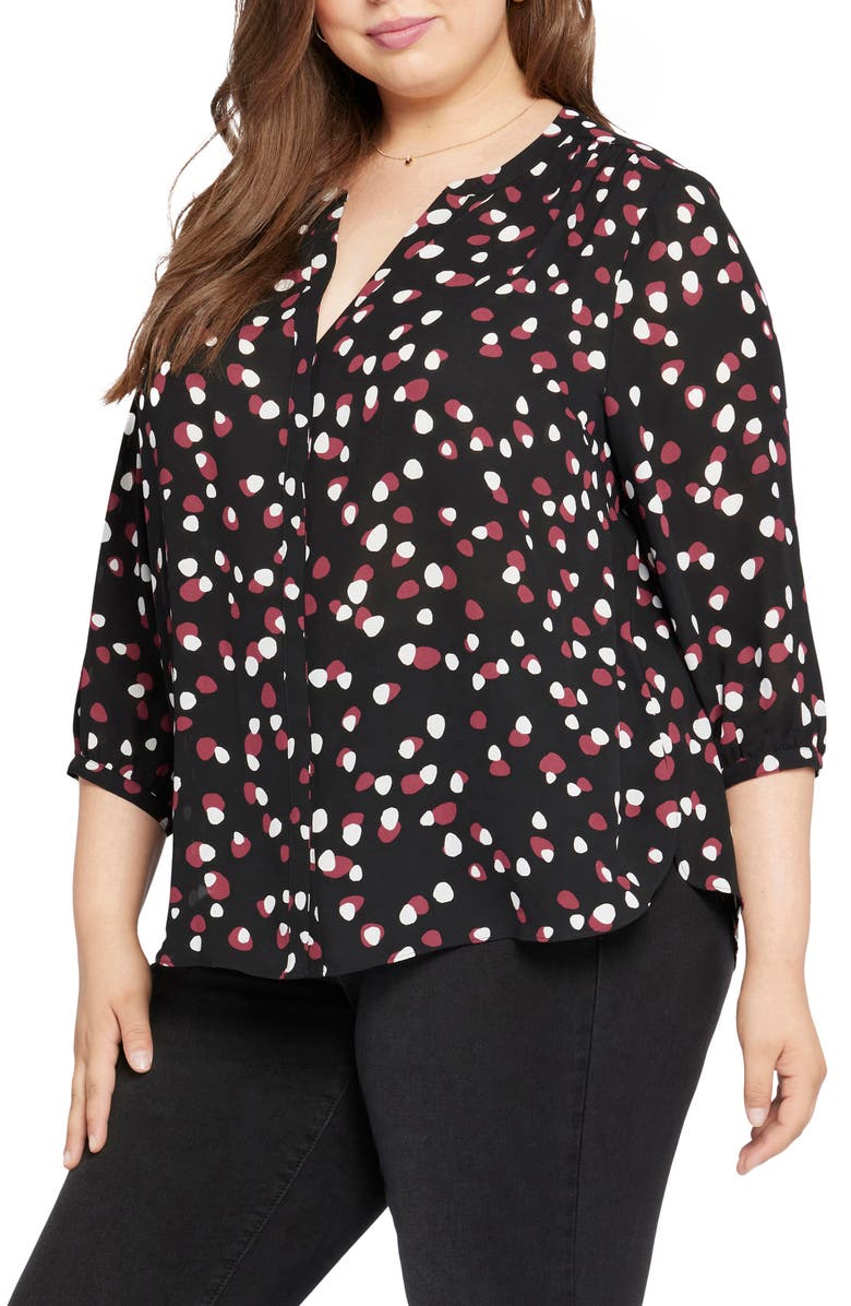 NYDJ Semisheer Pintuck Blouse, Alternate, color,