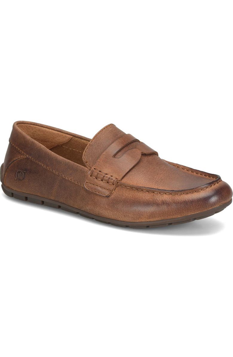 Børn Liam Penny Loafer, Main, color, Rust Leather