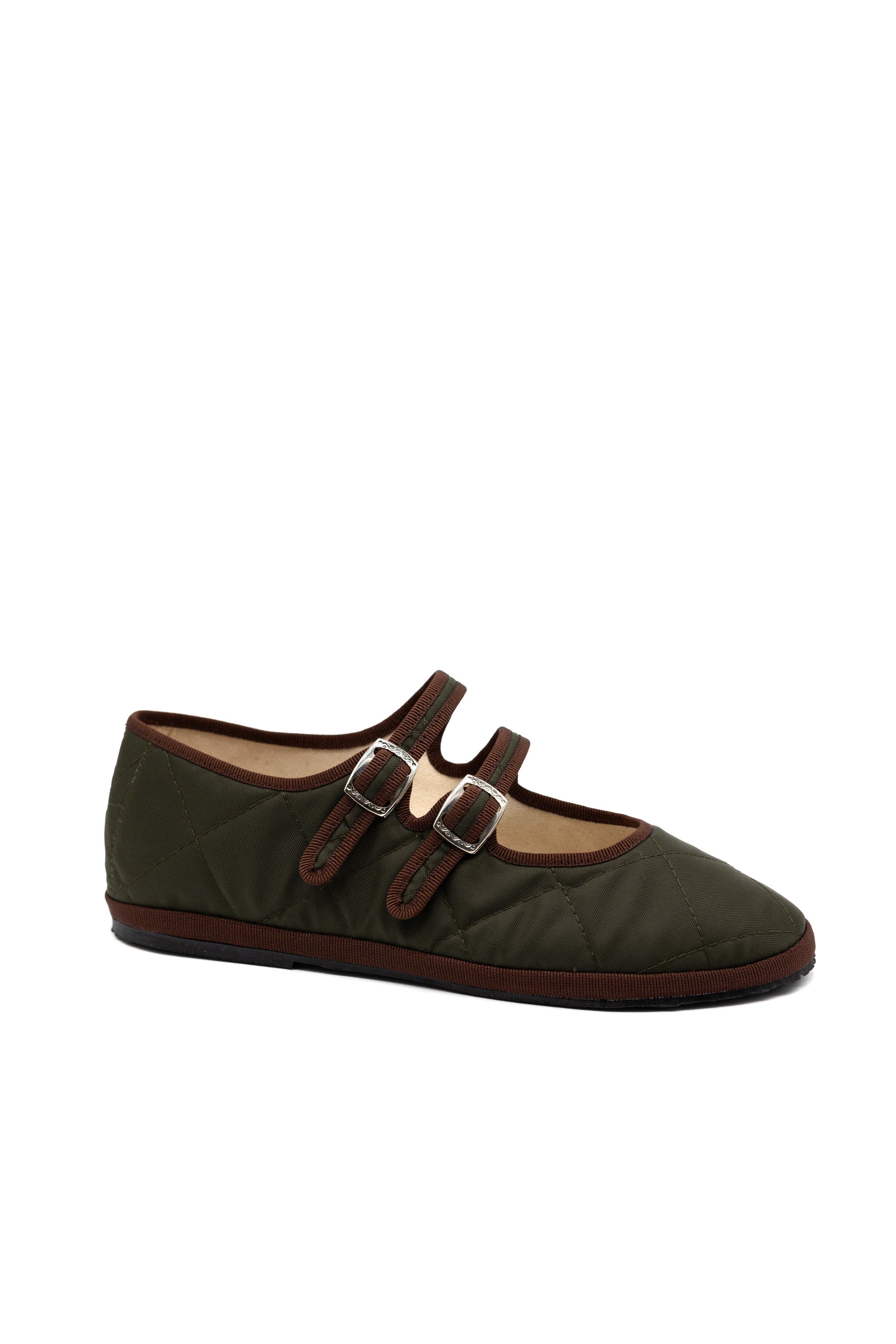 Gondolina Shoes Acqua Alta Mary Jane Waterproof Ballet Flats, Main, color, Muschio Green