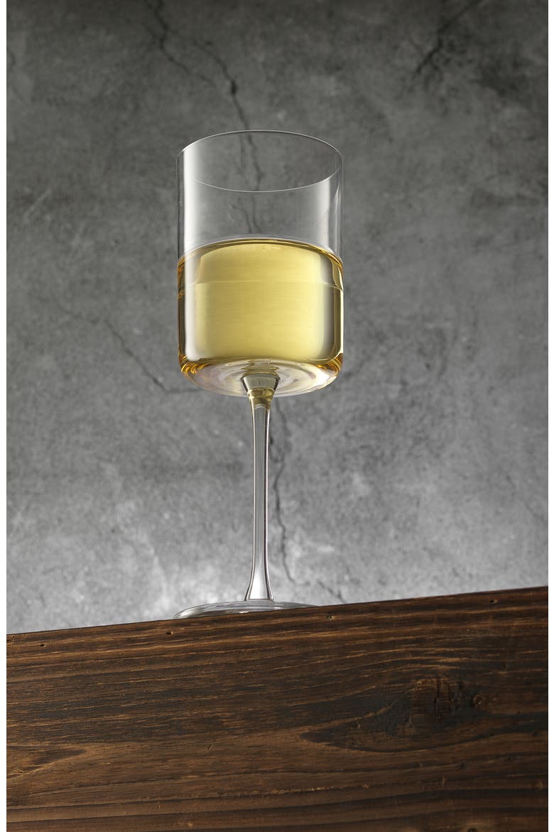 Claire Set of 2 Crystal Cylinder Wine Glasses, Alternate, color, CLEAR