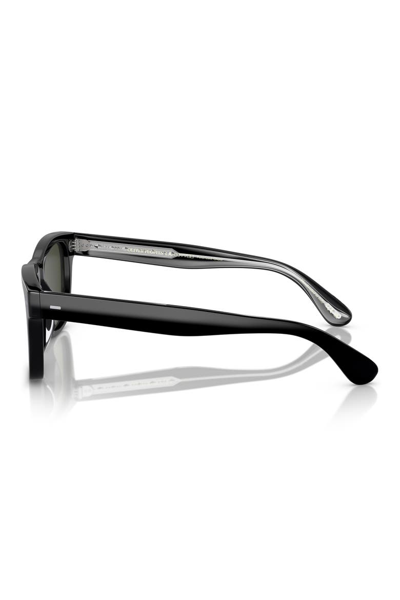 Oliver 51mm Polarized Pillow Sunglasses, Alternate, color, BLACK / G-15 POLAR