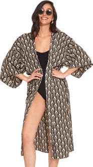 Gottex Beach Life Karen Midi Swim Cover Up Kimono