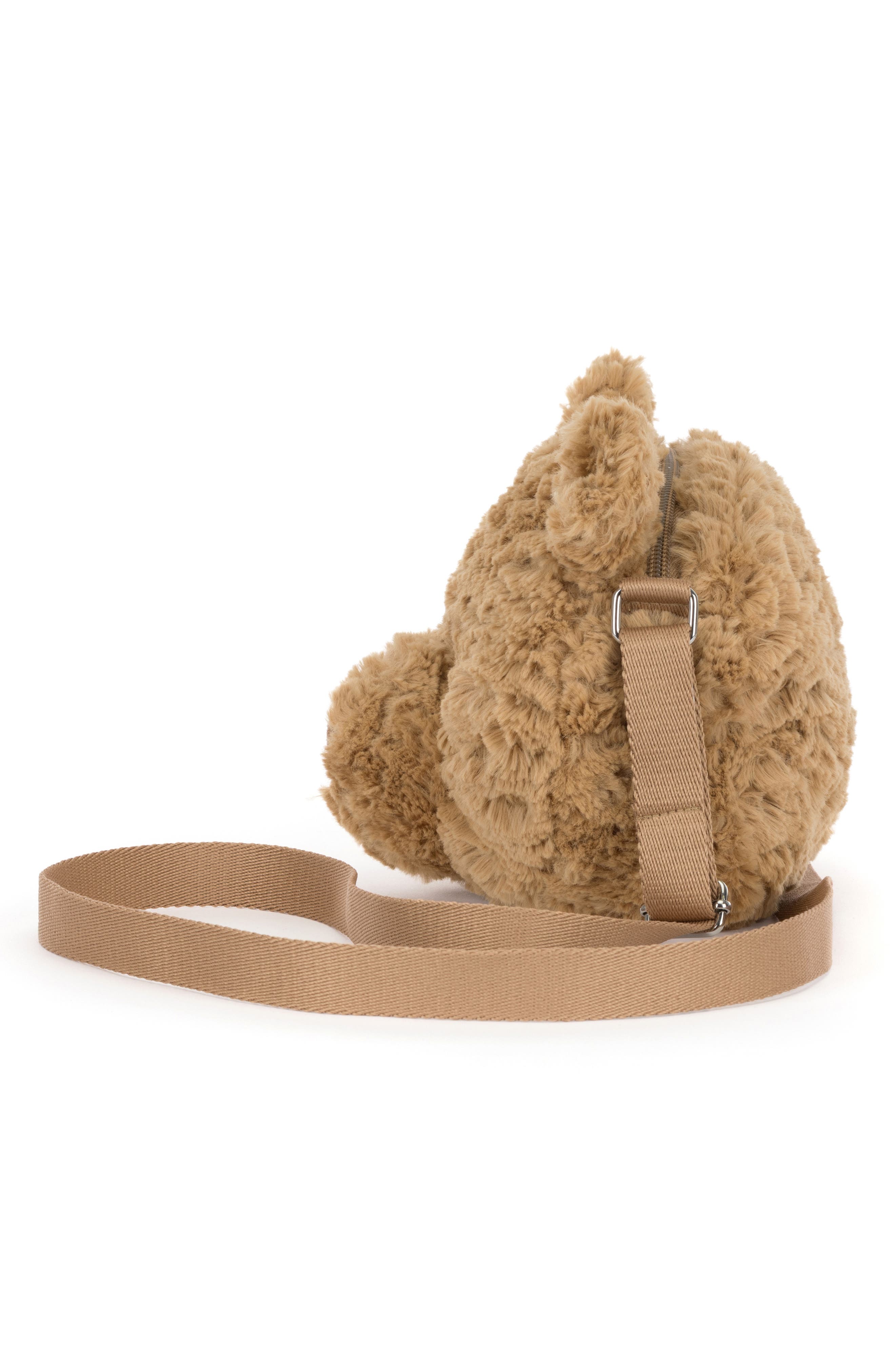 Bartholomew Bear Shoulder Bag, Alternate, color, BROWN