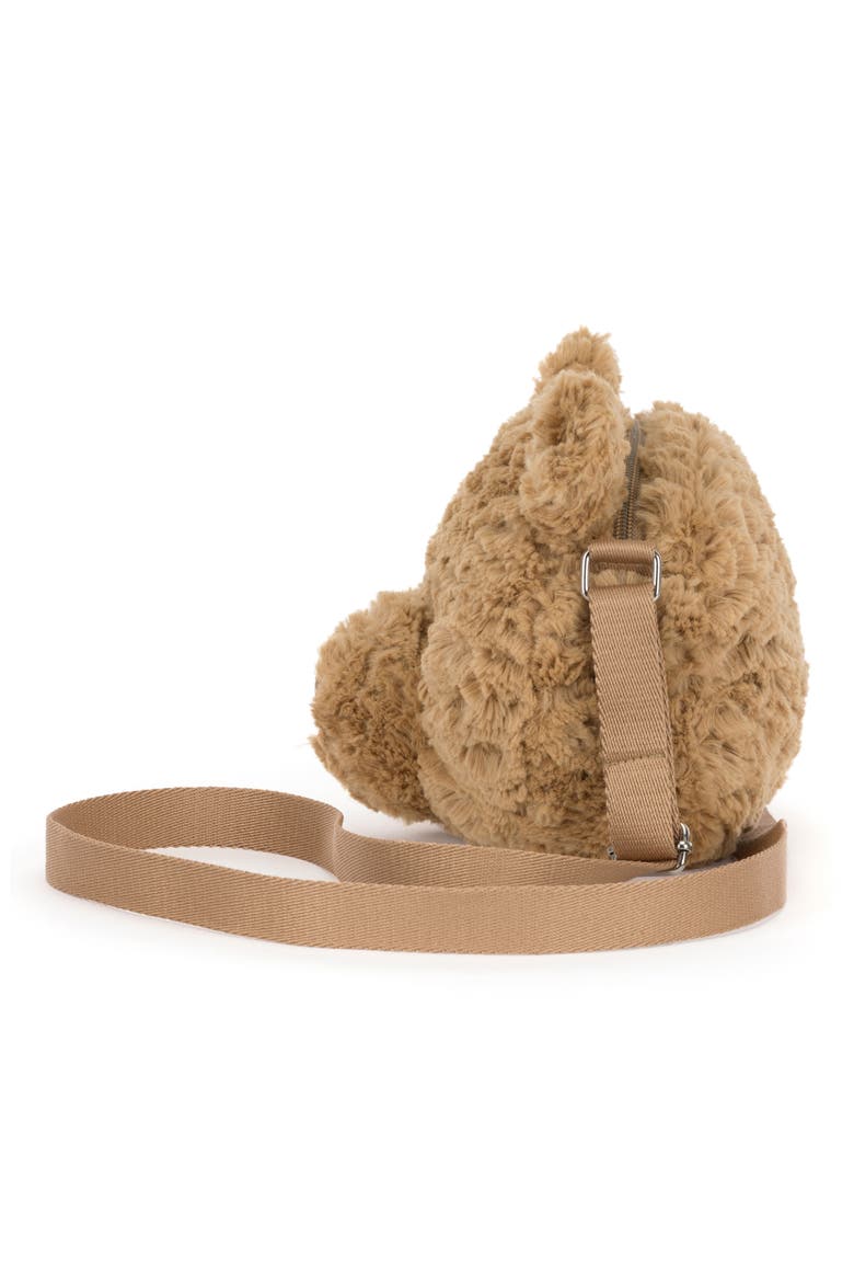 Kids' Bartholomew Bear Plushie Shoulder Bag, Alternate, color, BROWN