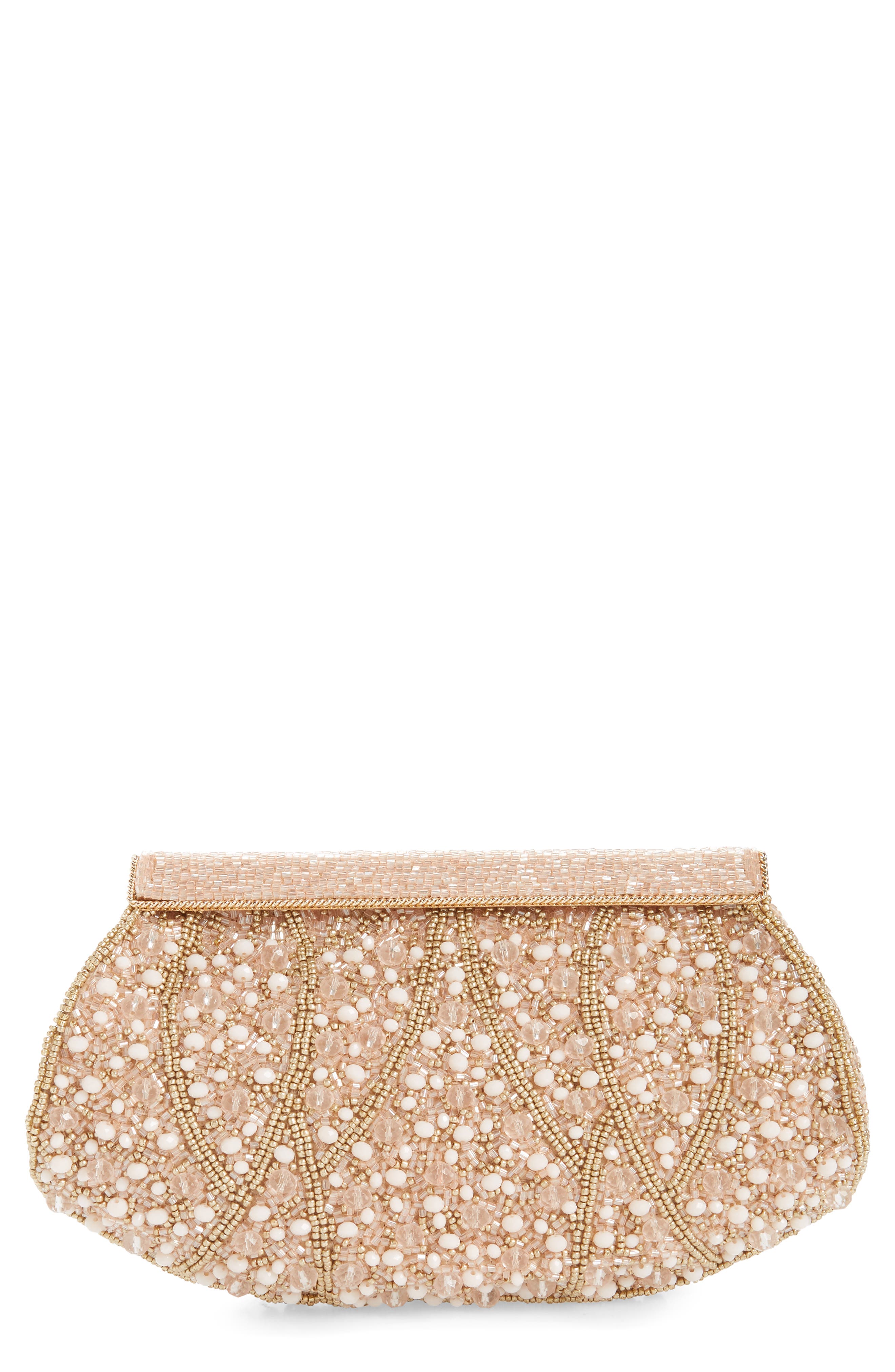 Nordstrom Rivoli Bead Embellished Clutch, Main, color, 