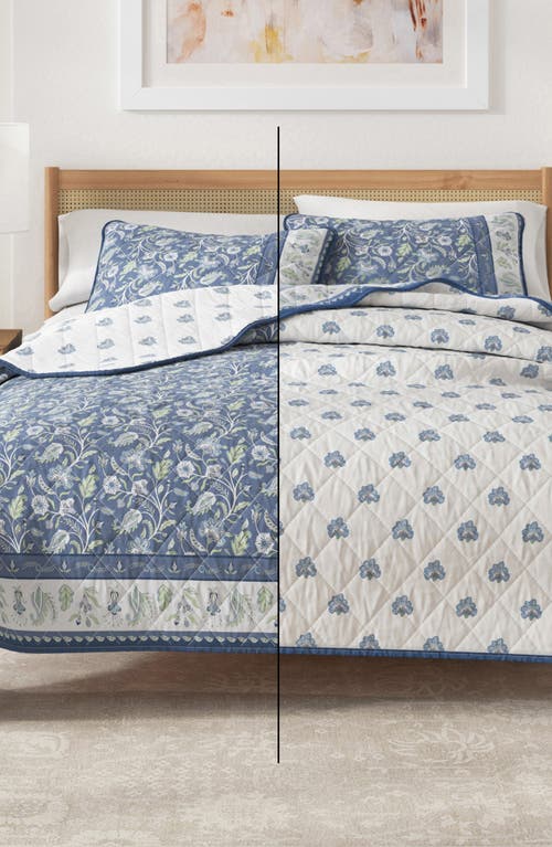 WOVEN & WEFT WOVEN & WEFT BOHO FLORAL PRINT QUILT & SHAMS SET