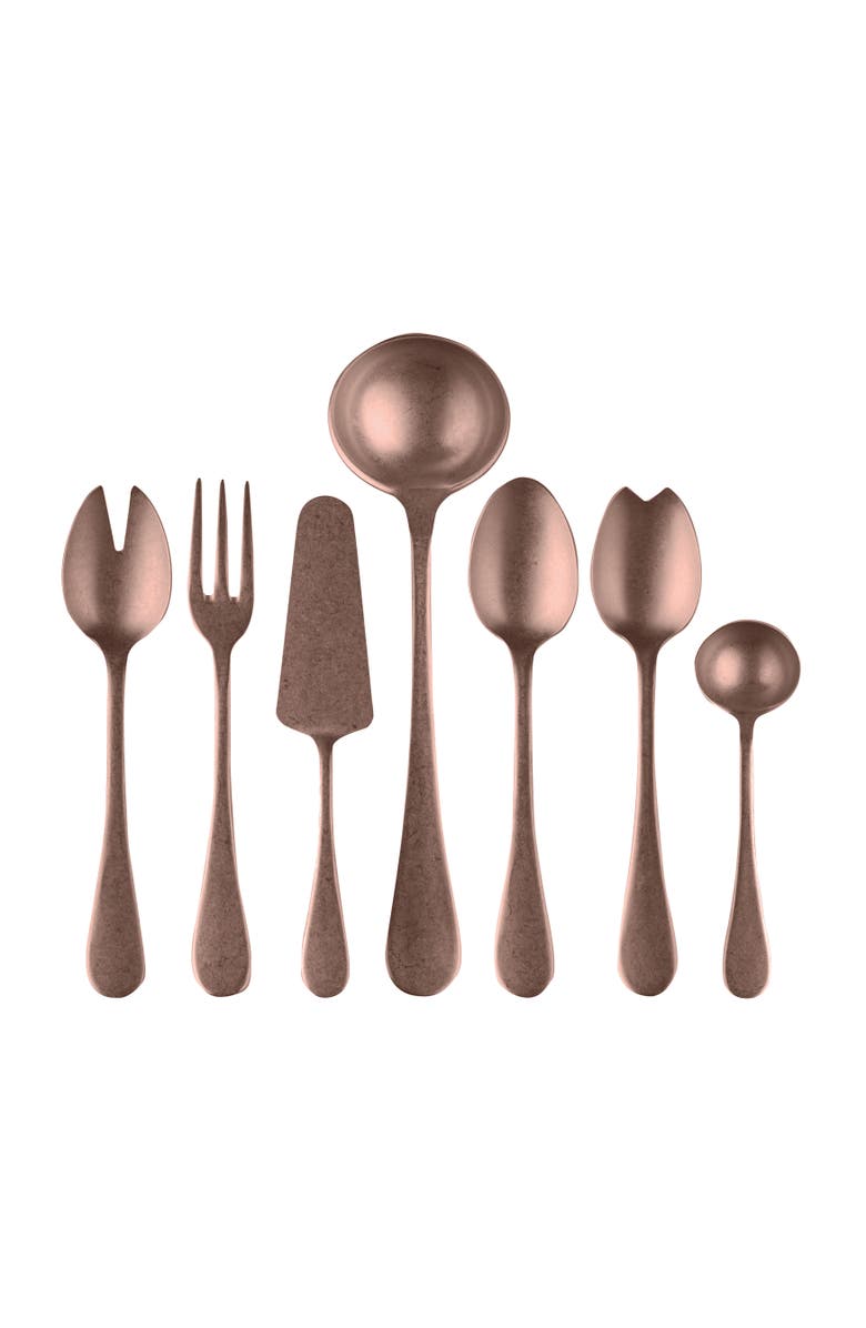 Mepra Vintage Serving Set - 7 Pieces, Main, color, Bronze