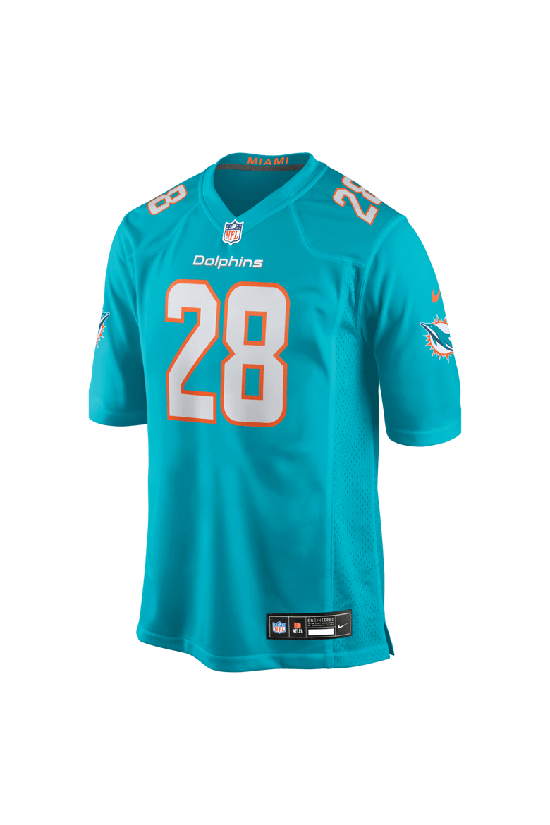 Men's Nike Devon Achane Aqua Miami Dolphins Player Game Jersey, Main, color, Aqua