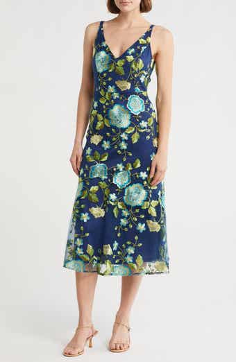 Sam Edelman Floral Embroidered A-Line Dress