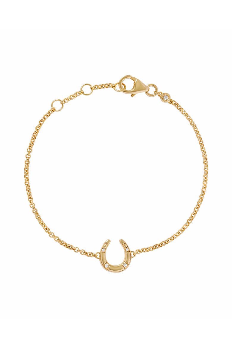 Gold Biography Horseshoe Bracelet, Main, color, Gold