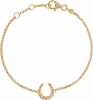 Astley Clarke Gold Biography Horseshoe Bracelet