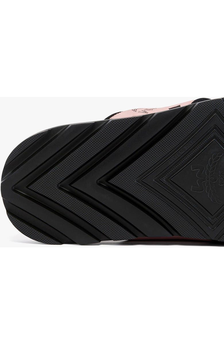 MCM Cross Sandal in Visetos Leather Mix, Alternate, color, Soft Pink