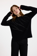 Brodie Pure Cashmere Hot Fix Zebra 100% Cashmere Sweater