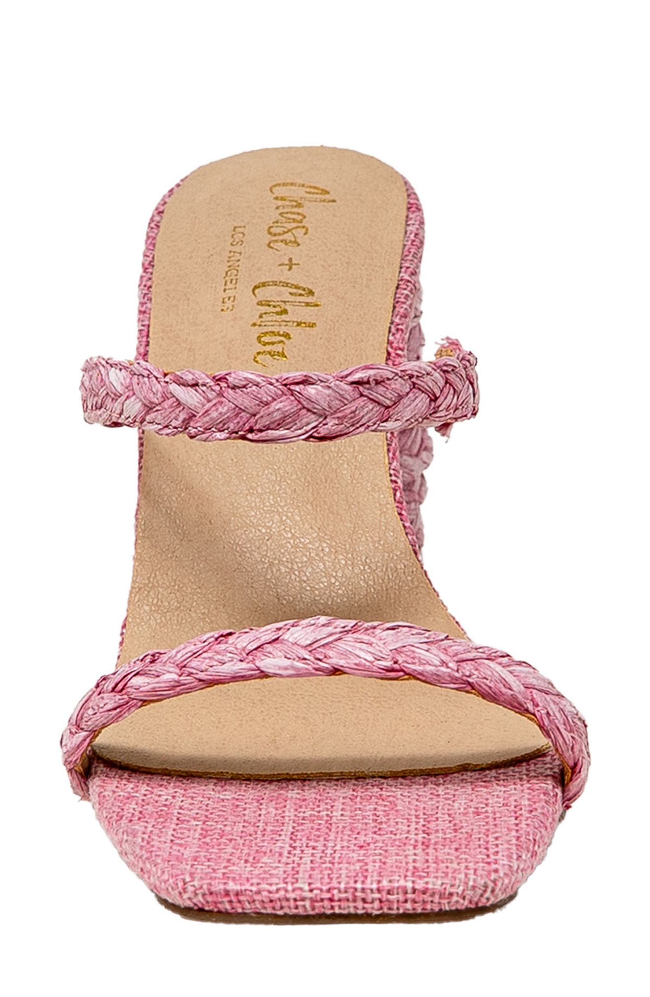 CHASE AND CHLOE Jessie Espadrille Slide Sandal, Alternate, color, Pink
