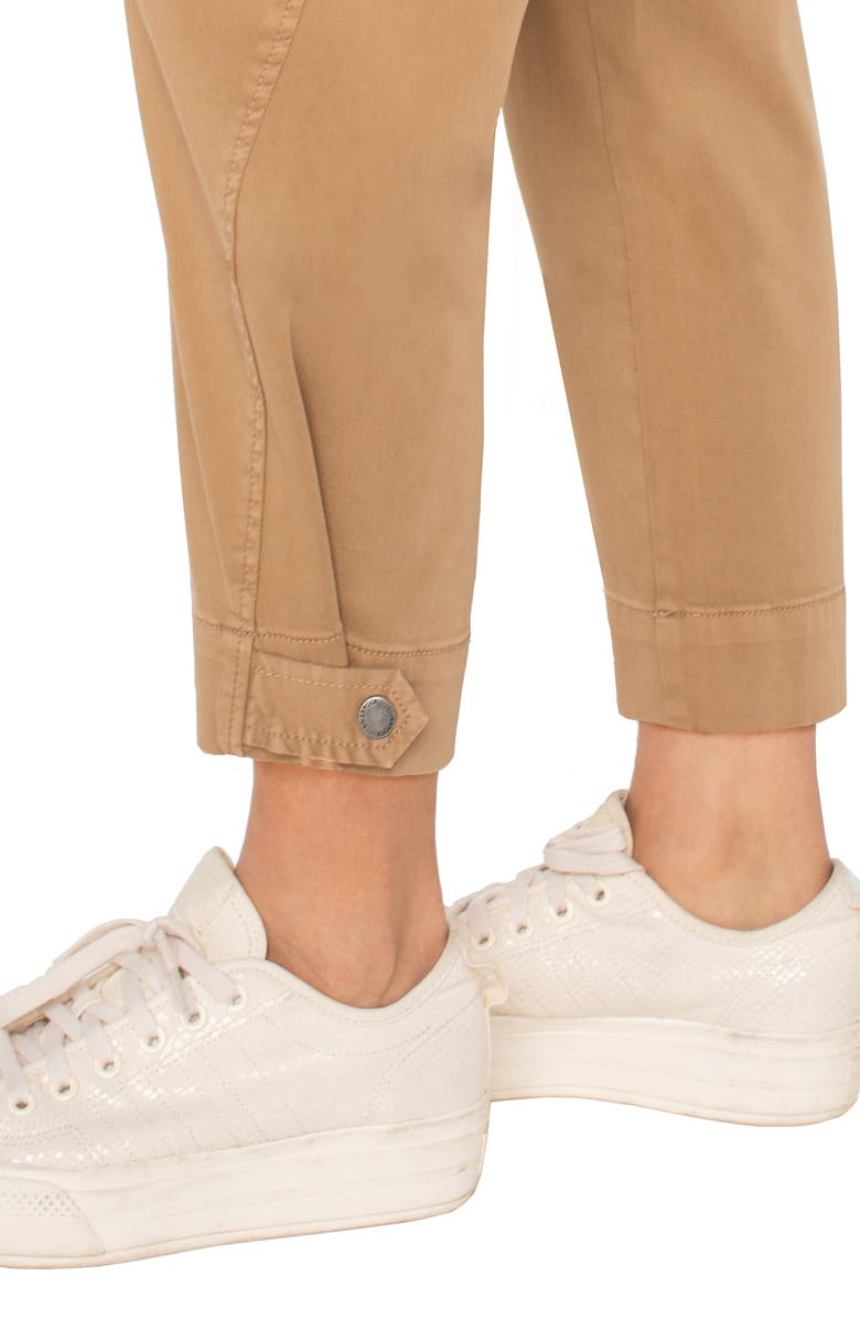 Liverpool Los Angeles Crop Straight Leg Cotton Blend Utility Pants, Alternate, color, Desert Camel