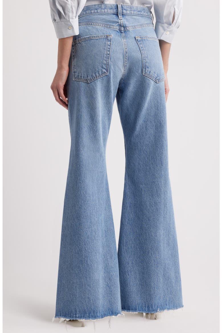 The Pixie Lax Frayed High Waist Flare Jeans, Alternate, color, ALDERTON RAW FRAY