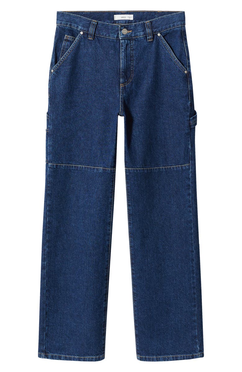 MANGO Wide Leg Cargo Jeans, Alternate, color,