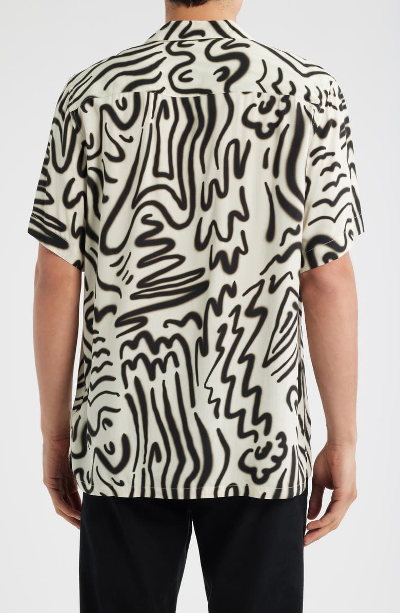 OAS Abstract Print Viscose Camp Shirt, Alternate, color, 