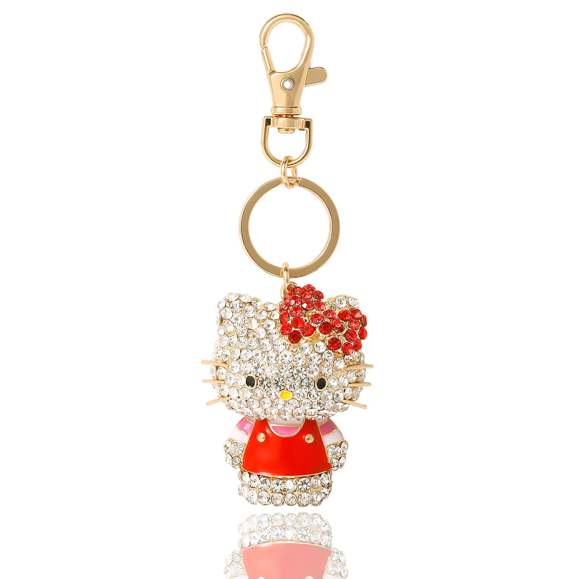 Hello Kitty Pave 3D Bling Keychain, Main, color, 