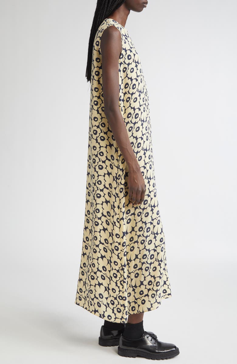 Marimekko Migot Unikko Floral A-Line Dress, Alternate, color, Off White