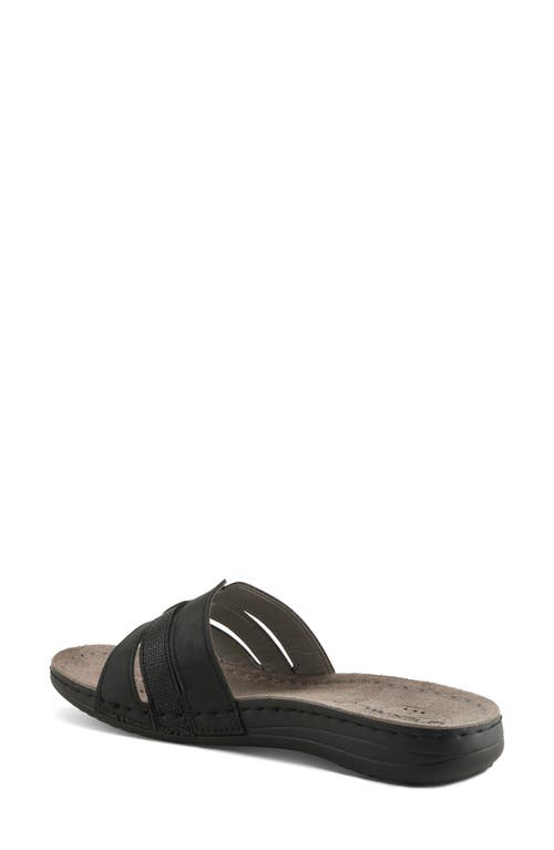 Flexus By Spring Step Tethys Slide Sandal In Black