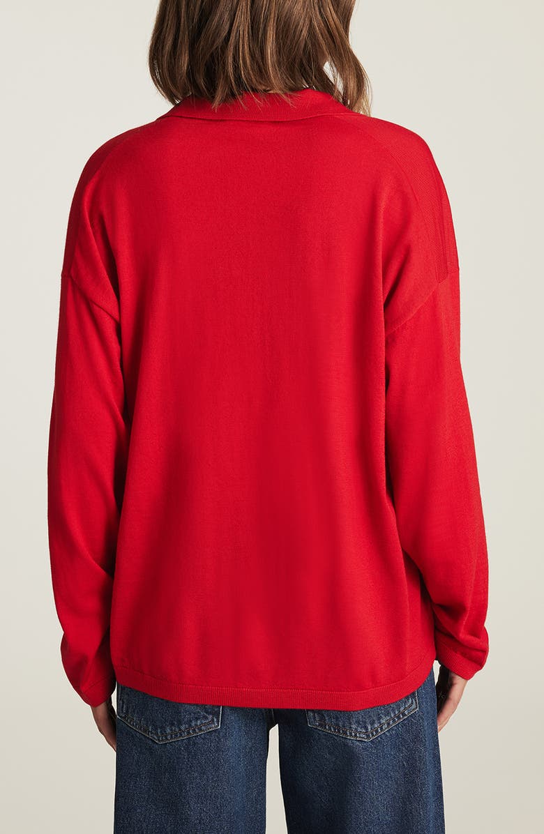 Mavi Jeans Wool Polo Sweater, Alternate, color, Rio Red