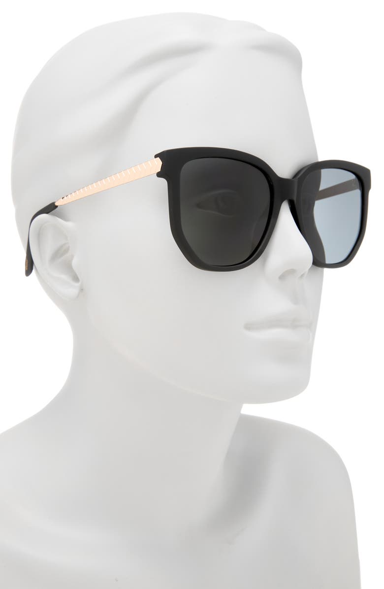 QUAY 56mm Coffee Run Round Sunglasses, Alternate, color,