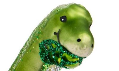 Old World Christmas Brontosaurus Glass Ornament