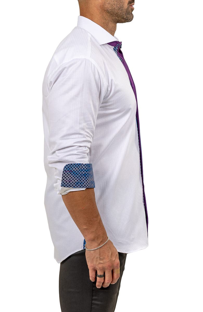Maceoo Eins Marthy Contemporary Fit Cotton Button-Up Shirt, Alternate, color, White