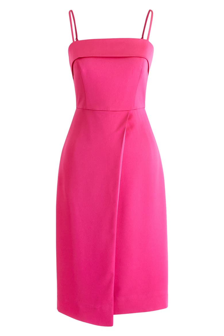 Spaghetti Strap Foldover Dress, Main, color, CRISP BERRY